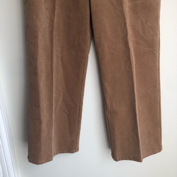 St. John Sport size 12 Beige Straight Leg Corduroy Dress Pants - Picture 3 of 9